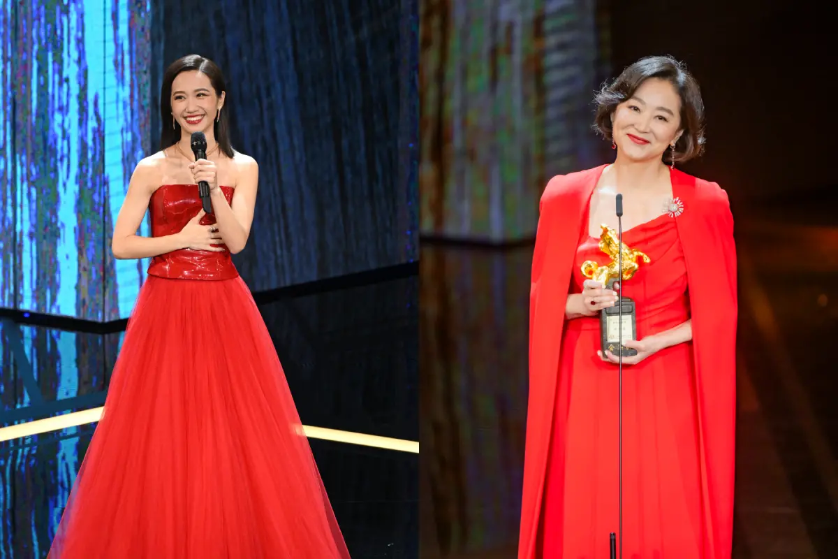 ▲金馬60林青霞（右）得獎致詞零贅詞獲讚，Lulu主持功力一流，表現令人讚賞。（圖／台視提供）