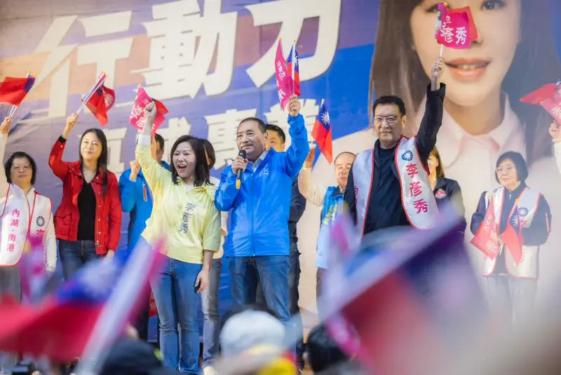 ▲國民黨總統參選人侯友宜說，是用行動愛台灣、用生命顧台灣。（圖／侯辦提供）