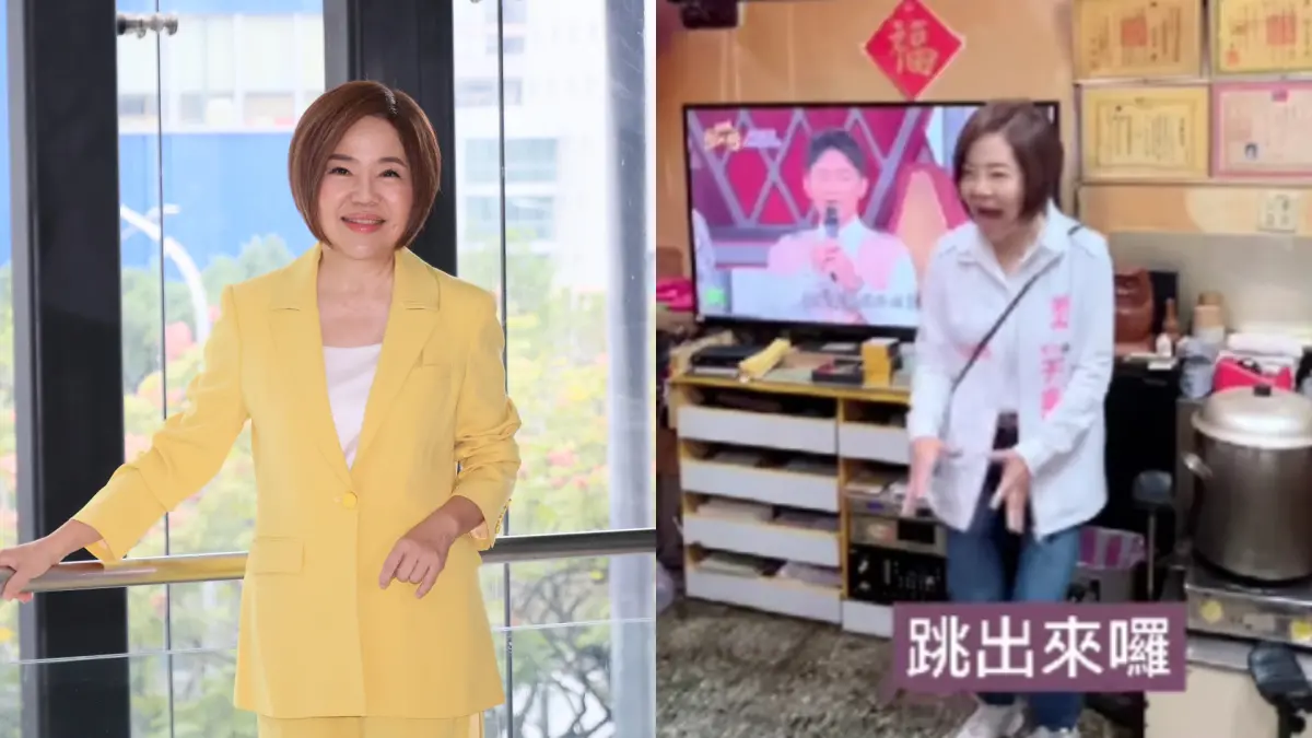 ▲于美人今天在選區進行掃街展現親民的個性，還特別跑到民眾家裡面表演，讓阿嬤超級開心，「從電視裡跑出來了！」（圖／NOWnews攝影中心、于美人FB）