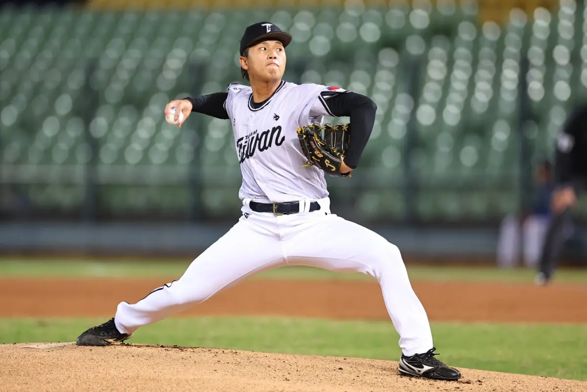 ▲2023冬季聯盟中職聯隊投手聯手完封日職紅隊，圖為先發陳柏豪主投4局無失分。（圖／中職提供）