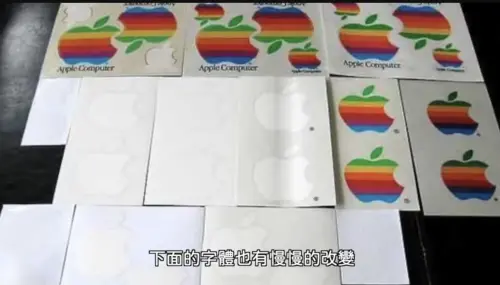 ▲蘋果爹指出，多年下來，蘋果貼紙的印刷品質越來越好，樣式也逐漸進化，成為現在單色的蘋果Logo貼紙。（圖／記者賴禹妡攝）