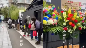 ▲在日本東京的八王子市,明明有間拉麵店還沒開始營業,店門口卻已經大排長龍,原來是當地的「100圓拉麵店」老拉麵店重新開幕。(圖/X@pekohara802) ▲在日本東京的八王子市,明明有間拉麵店還沒開始營業,店門口卻已經大排長龍,原來是當地的「100圓拉麵店」老拉麵店重新開幕。(圖/X@pekohara802)