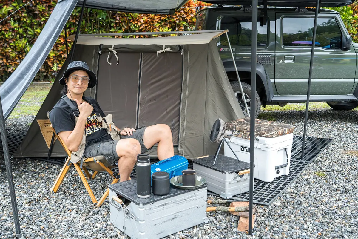 ▲ 【車勢星聞】王少偉6位數「車露家當」大公開！蝙蝠式車邊帳、休息帳、收納箱通通有！ 