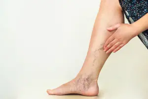 ▲長期久站造成小腿嚴重靜脈曲張。（圖／Shutterstock ）