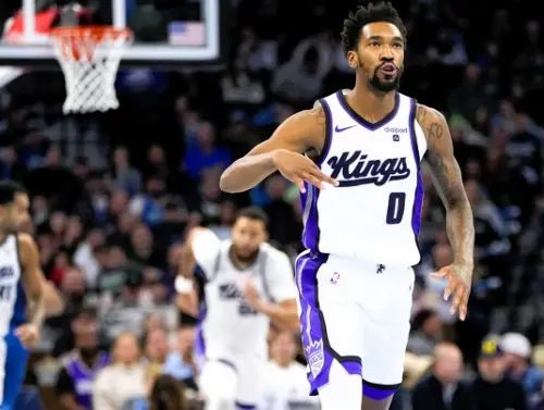 ▲Malik Monk終場前7.1秒投進高難度進球，率國王擊敗勇士。（圖／美聯社／達志影像）