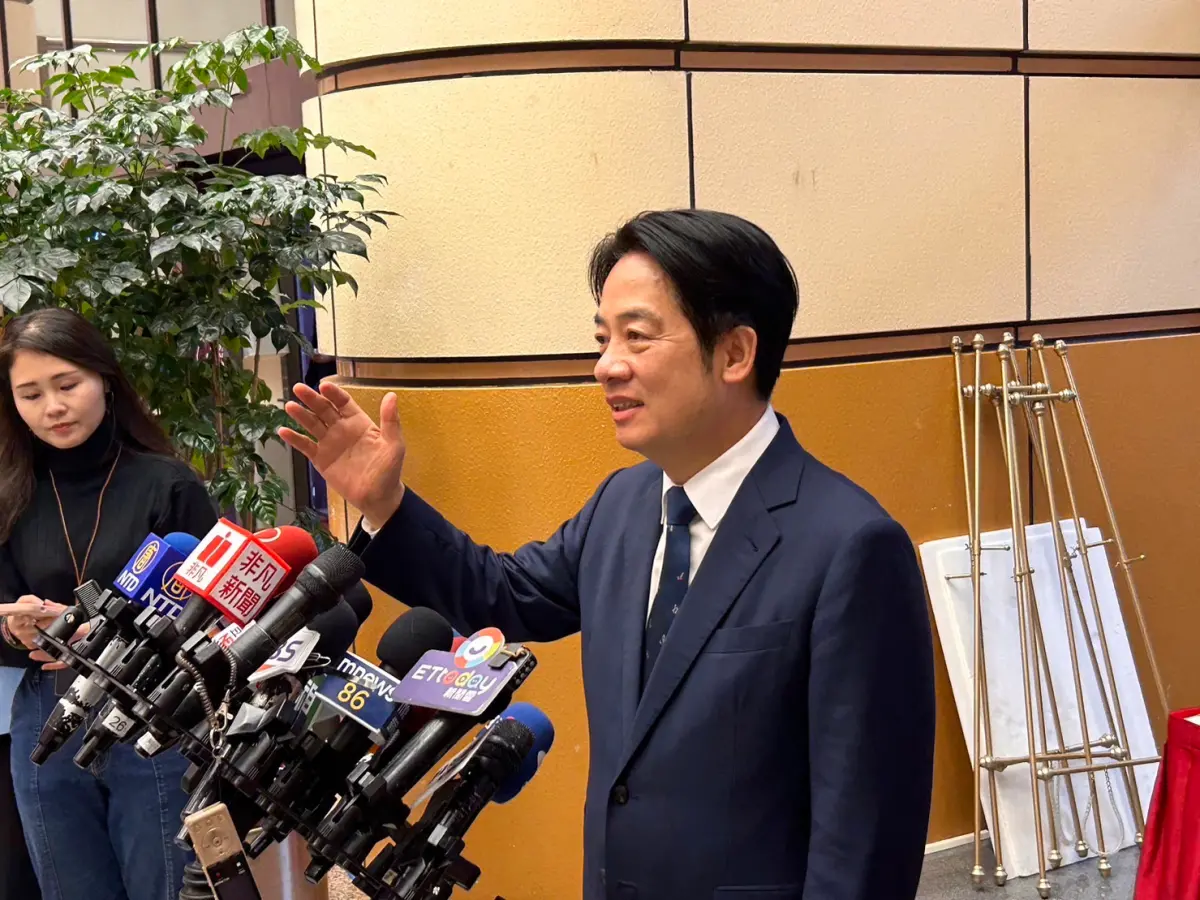 ▲賴清德下午向柯文哲喊話。（圖／記者陳佩君攝，2023.11.30）