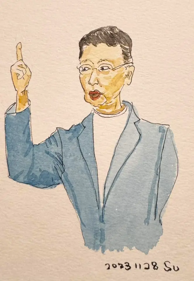▲蘇俊賓也親自證實，「趙少康真的超難畫」，並表示「我盡力了」。他還戲謔地說，「本黨同志請見諒，也拜託不要把我送考紀會⋯」。（圖／翻攝「蘇俊賓」臉書）