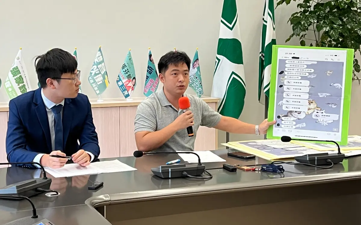 ▲蔡耀頡人今開記者會公佈與前女友的對話，希望感情風波回歸私領域，莫再傷害孩子。（圖／記者顏幸如攝，2023.11.30）