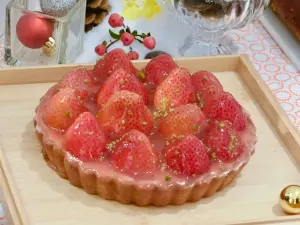 ▲草莓控很喜歡的鮮莓派。（圖／實習記者曾郁淇攝）
