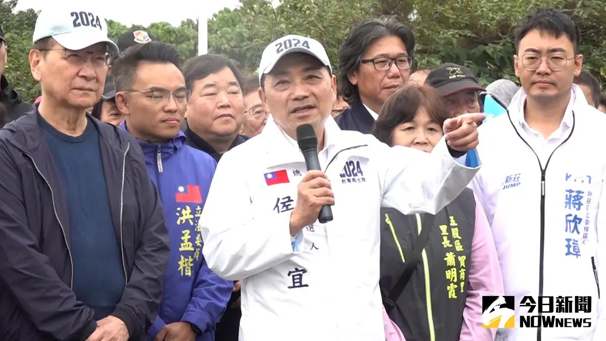 ▲侯友宜批賴清德是最大的引戰者，要求他放棄台獨黨綱。（圖／記者朱永強攝，2023.12.01）