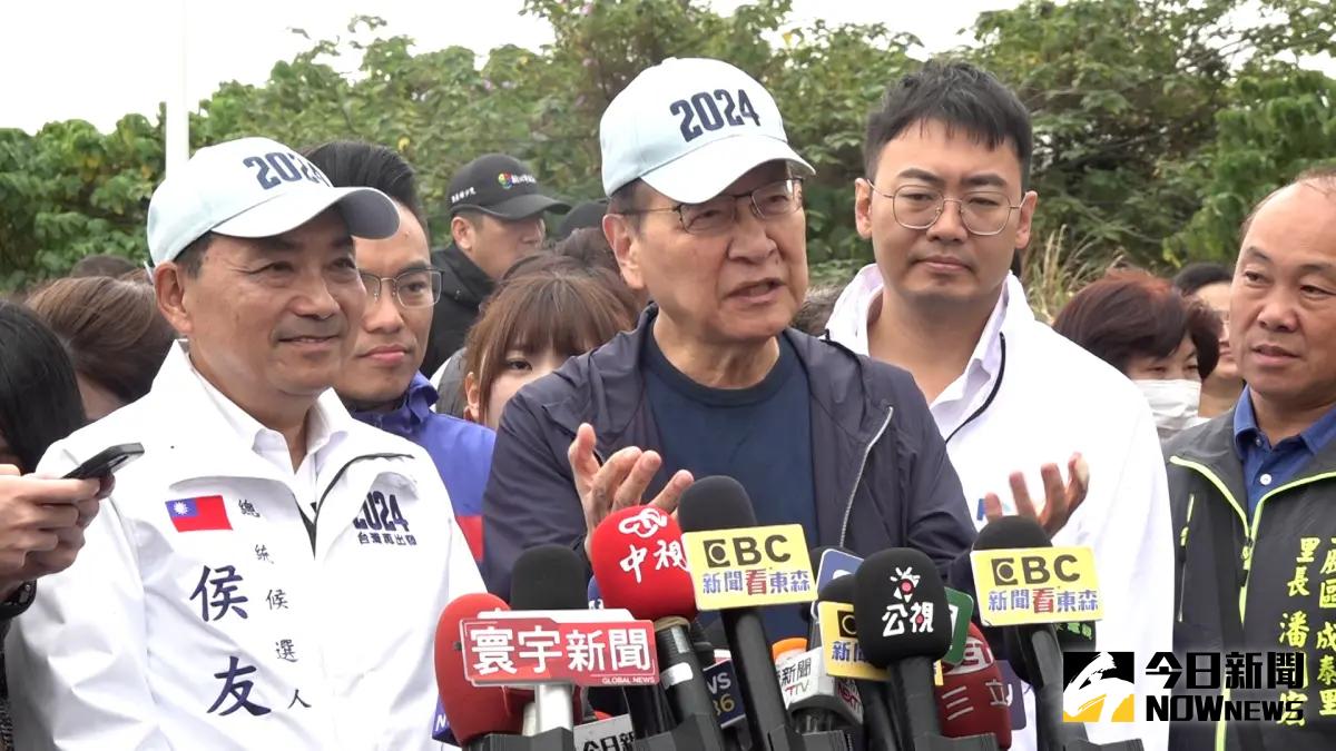 ▲趙少康說，趙子龍是幫劉備打天下，不是劉禪。（圖／記者朱永強攝，2023.12.01）