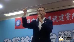 ▲國民黨侯趙配遭揶揄快變趙侯配，國民黨主席朱立倫認為，民進黨就是信心不足，一開始先用抹紅、再來用分化。（圖／記者鄭婷襄攝，2023.12.01）