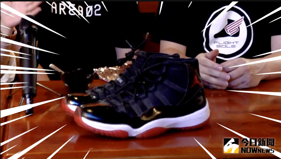 ▲經典潮鞋Jordan11代連喬丹本人都愛，甚至還有球星穿它上場比賽。（圖／吳忠育 攝）