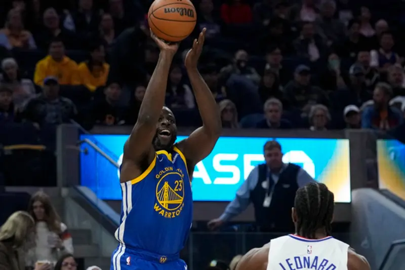 ▲Draymond Green今晚三分球8投4中，只可惜絕殺外線的空檔機會他未能把握。（圖／美聯社／達志影像）