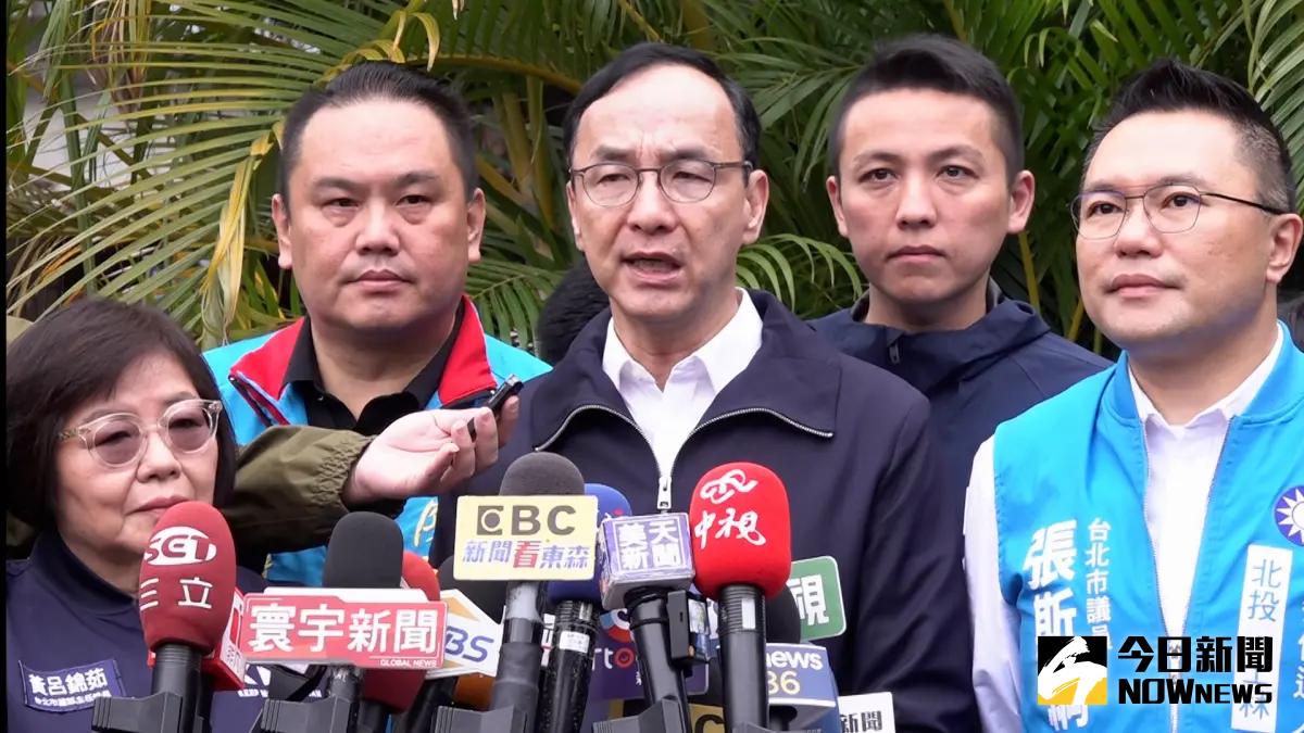 ▲國民黨主席朱立倫說，募款現在靠得是基層的情義。（圖／記者朱永強攝，2023.12.03）