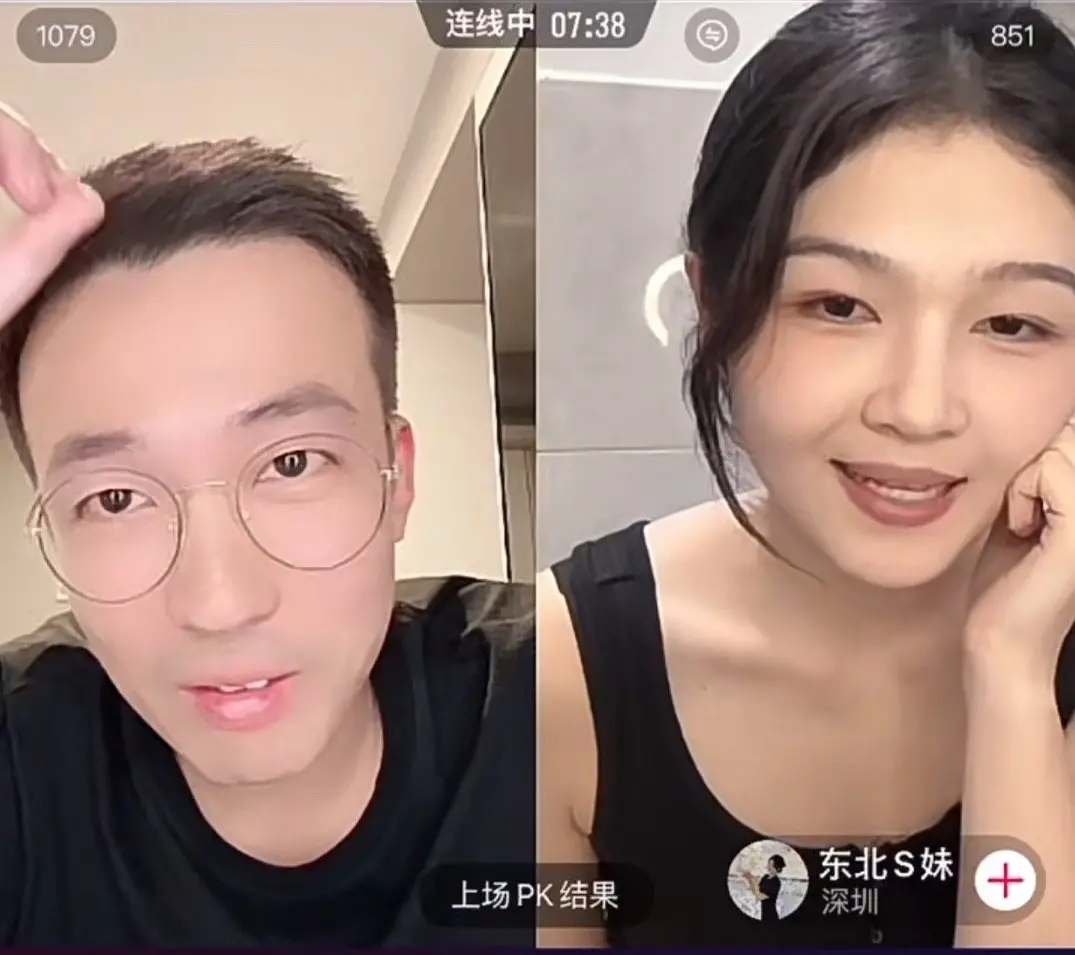 ▲山寨版的「汪大菲」（左）和「中S」（右），模樣激似汪小菲和大S，直播吸引上萬人觀看。（圖／翻攝自微博）