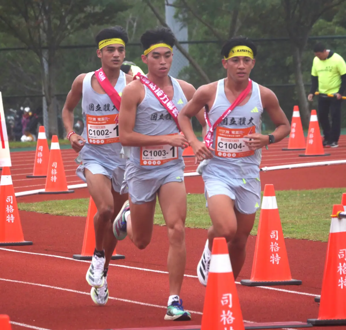 ▲地主國體大選手包辦公開競技99歲男子組前四。（圖／放電盃全國馬拉松提供）