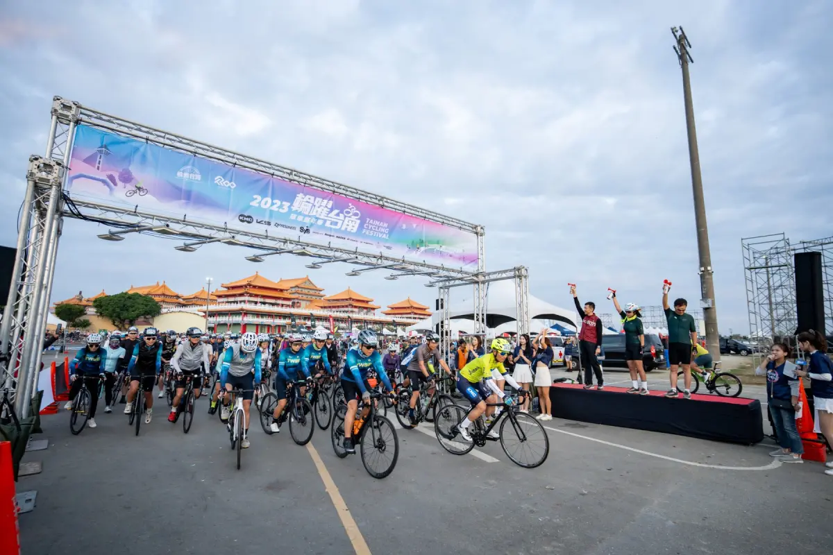 ▲2023輪躍台南自台南正統鹿耳門聖母廟出發。（圖／輪躍台南單車嘉年華提供）