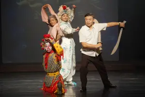 ▲舞台劇《七十三變》由朱陸豪（右起）、林嘉俐、楊麗音、秦朗演出。（圖／故事工廠提供）