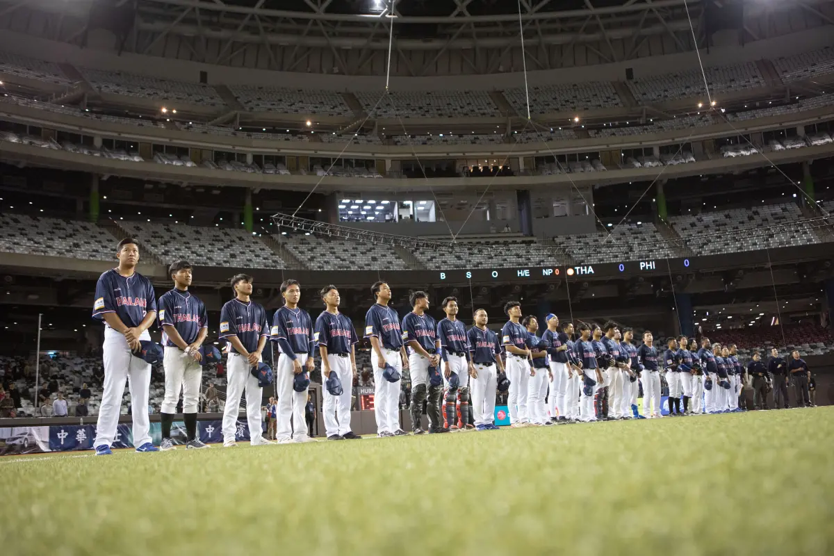 ▲泰國隊林國樑先發，他是台泰混血，首度登上大巨蛋。（圖／棒協提供）