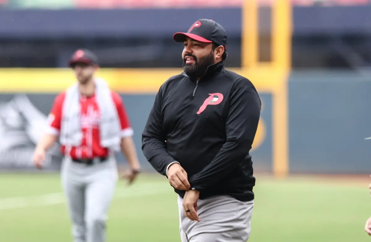 ▲巴勒斯坦教頭Ozzie Guillen Jr.，是前大聯盟名將Ozzie Guillen之子。（圖／棒協提供）