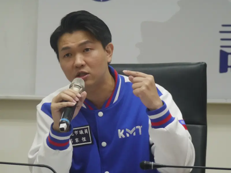 ▲國民黨新北市議員呂家愷要求賴清德對板橋幼兒園餵藥事件造謠道歉。（圖 ／記者吳嘉億攝，2023.12.6）