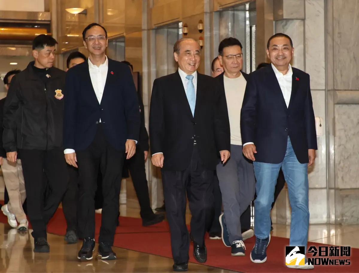 ▲侯康配今日到宏國大樓拜會王金平，王金平也允諾出任侯友宜後援會總會長。（圖／記者陳明中攝，2023.12.07）