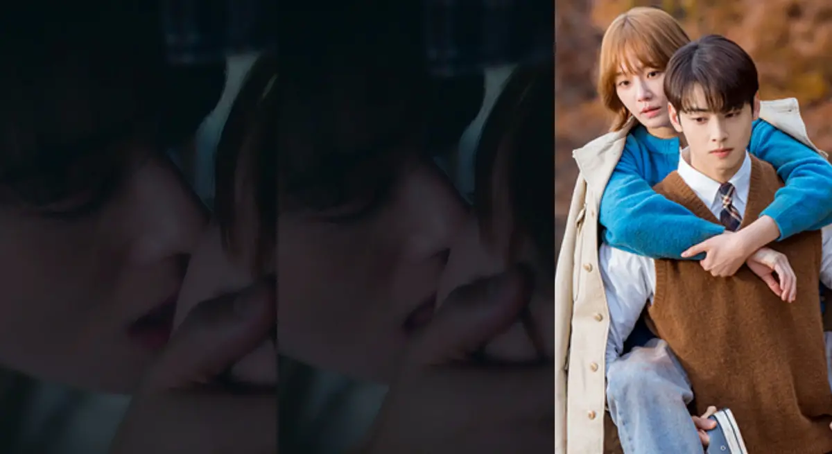 ▲《犬系戀人》中，車銀優、朴圭瑛躲衣櫃親親，男生被觀眾發現伸舌頭2次。（圖／翻攝friDay影音、MBC官網）