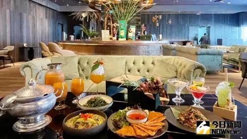 ▲承億酒店27樓頂樓全新泰式料理餐廳「BAR KAO」，提供兼具視覺及味覺的美食空間。（圖／記者陳美嘉攝）