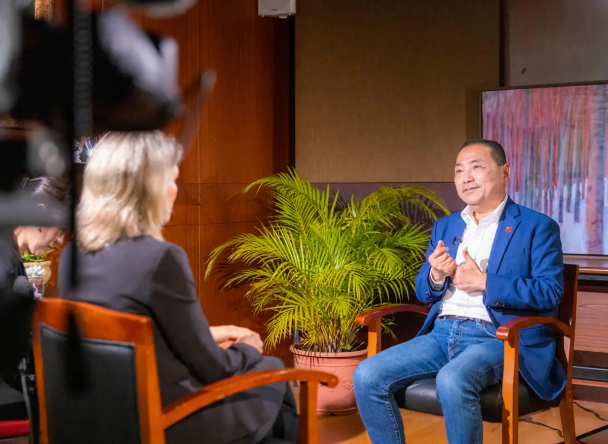 ▲侯友宜接受外媒專訪稱，中共沒放棄武力，他不會存有幻想。（圖／侯辦提供）