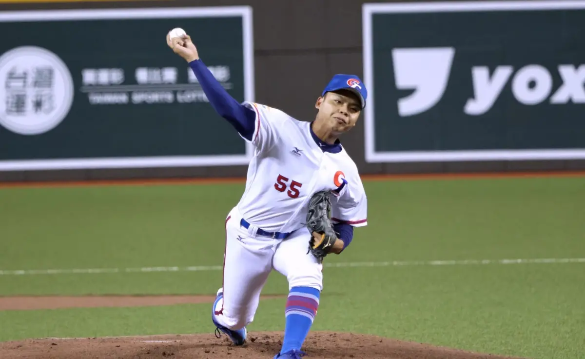 ▲中華隊先發伍祐城7.1局無失分好投，壓制菲律賓打線。（圖／記者陳明中攝）