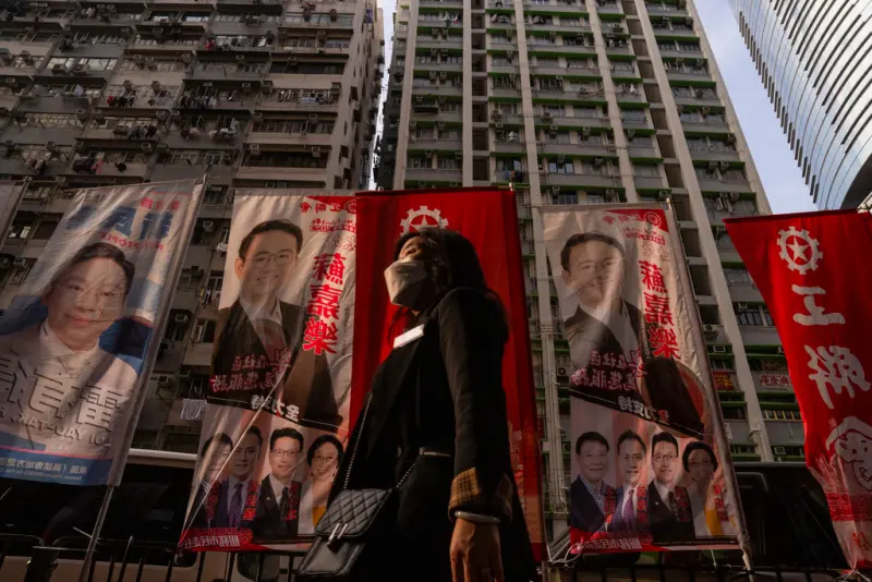 ▲香港首次愛國者治港下的區議會選舉投票日於12月10日登場。（圖／美聯社／達志影像）