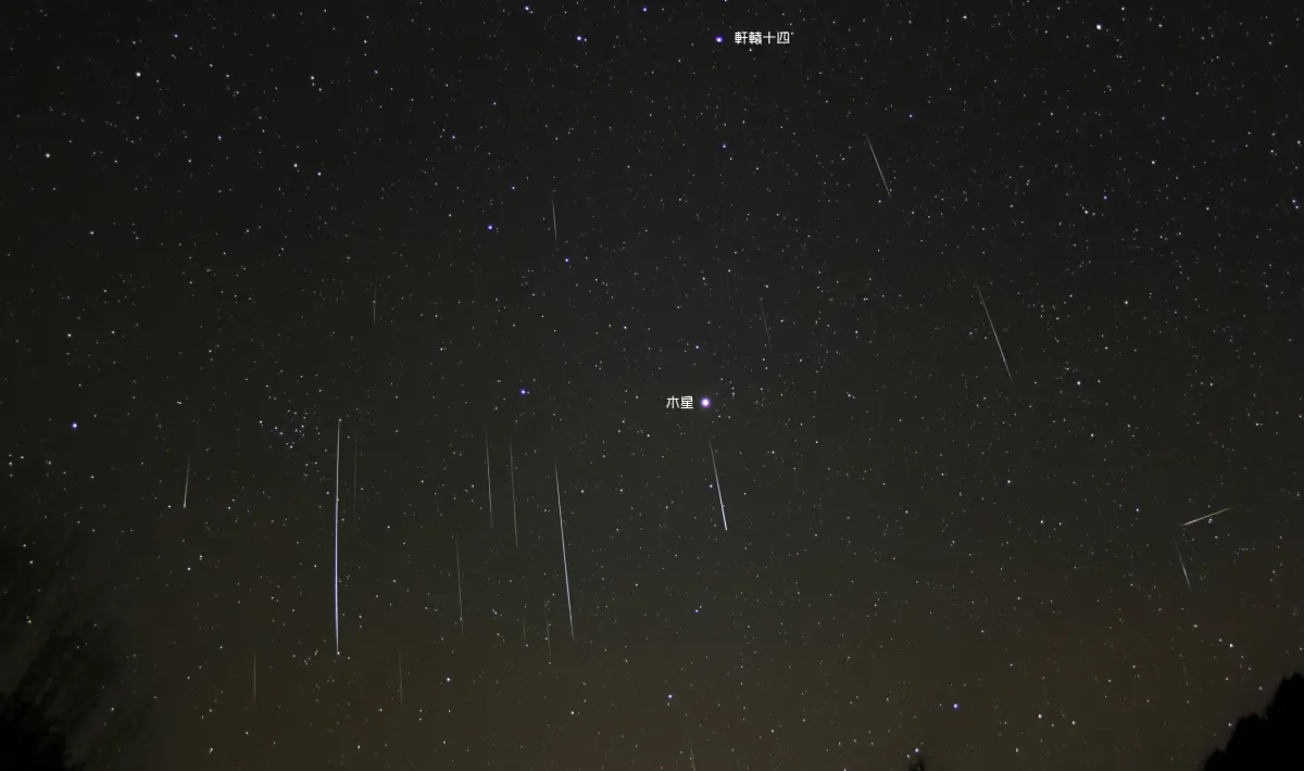 ▲2023雙子座流星雨本週四晚上至週五清晨（12月14日至12月15日）爆發，當天天氣狀況良好、月光干擾程度小，是近年觀賞條件最佳的一次。（圖／台北市立天文館提供）