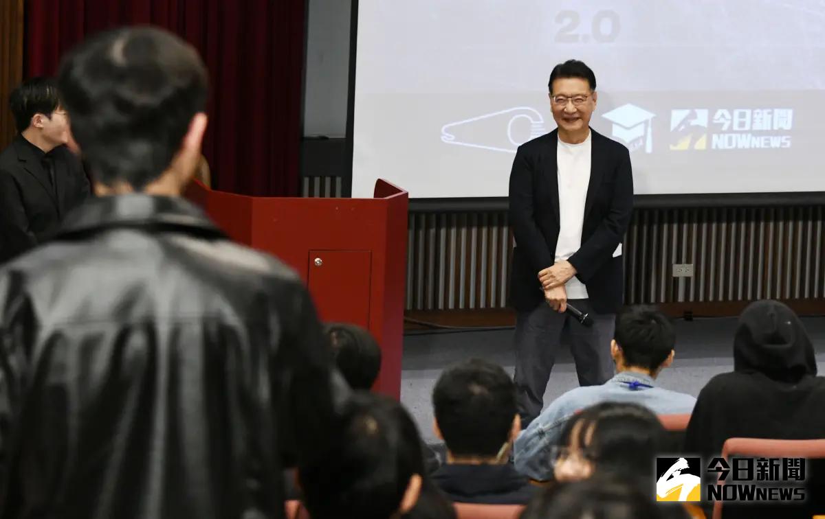 ▲國民黨副總統候選人趙少康出席「政治大學青年與副總統候選人座談」。（圖／記者林調遜攝，2023.12.13）