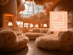 ▲「Peach Fuzz」如同午後陽光的溫柔暖意的蜜桃色，象徵著同理且療癒人心。（圖／21世紀不動產提供）