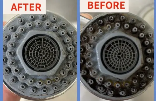 ▲陳映如分享使用過碳酸鈉清潔的蓮蓬頭,前後對照效果十分驚人。(圖/翻攝陳映如臉書) ▲陳映如分享使用過碳酸鈉清潔的蓮蓬頭,前後對照效果十分驚人。(圖/翻攝陳映如臉書)