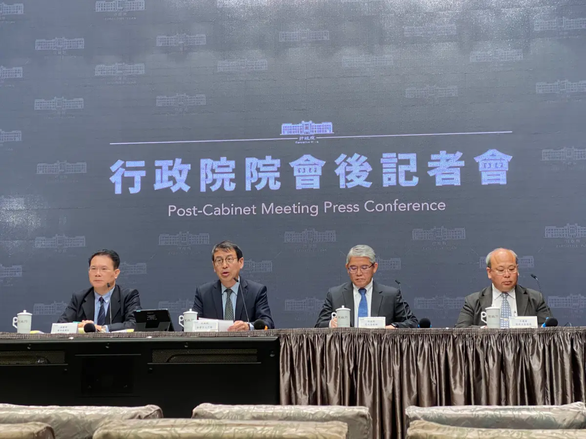 ▲法務部今日於行政院會說明，為確保選舉公正及平和，密集查察防堵境外勢力，累積分案54件、調查125人。（圖／記者陳威叡攝，2023.12.14）