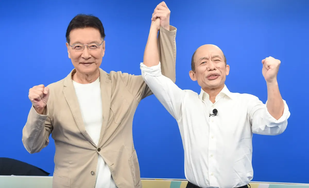 ▲被問到要不要找郭子乾扮成郭台銘站台，趙少康，如果真的找不到郭台銘，就用這招。（圖／記者陳明安攝，2023.12.14）