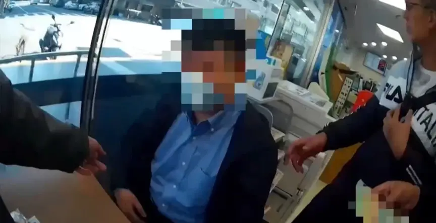 ▲詐團先遊說高雄林姓婦人投資50萬，後又要求加碼100萬，引起林婦報案，警將計就計，逮面交的菜鳥車手蔡姓男子。(圖／記者郭凱杰翻攝)