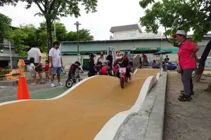 ▲鄭仔寮公園擁有台南市第一座學齡前學童滑車步道，歡迎全市小朋友多多利用（圖／北區公所提供，2023,12,16）