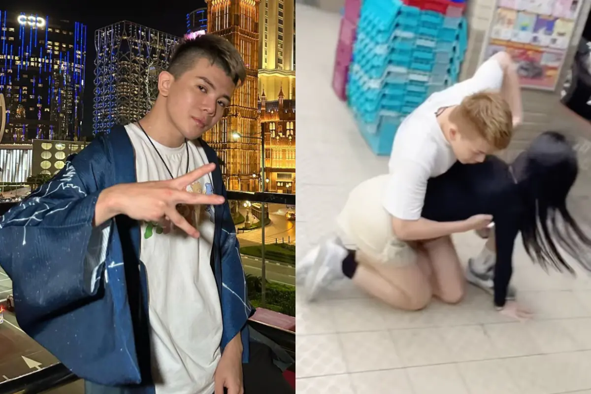 ▲孫生與直播主姊妹花惀惀、奶糖挑戰熱門抖音「合體技」，沒想到卻在過程中遭質疑刻意摸對方胸部、吃女方豆腐。（圖／翻攝自IG）