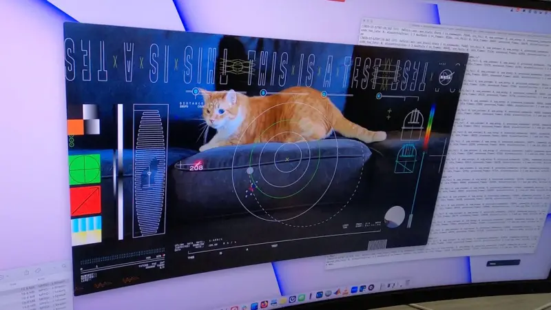 ▲NASA用雷射從距地球3100萬公里遠的「心靈號（Psyche）」太空船傳回影片，影片主角是一隻在和逗貓雷射筆玩耍的虎斑貓。（圖／翻攝自NASA噴氣推進實驗室）