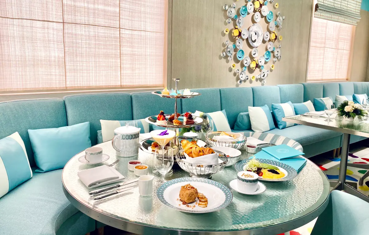 ▲開箱Tiffany & Co.蒂芙尼咖啡廳，亞洲第一間全新概念Blue Box Cafe Taipei開幕7大亮點，完整菜單、每人低消1000元、手把手訂位教學一次整理。（圖／記者蕭涵云攝）