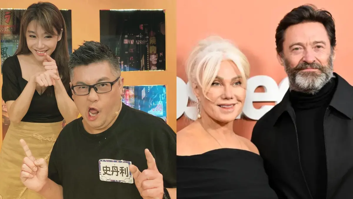 ▲最正雙胞胎依依（左圖後）離婚話題持續，休傑克曼（右圖右）婚變最讓人錯愕。（圖／翻攝自依依臉書、美聯社）