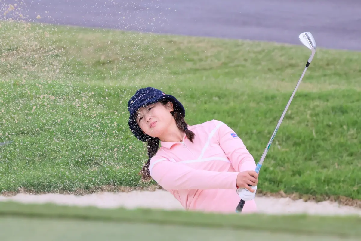 ▲2023台灣大哥大女子公開賽開打，首輪我國好手洪玉霖以68桿拔得頭籌。（圖／台灣大哥大提供）