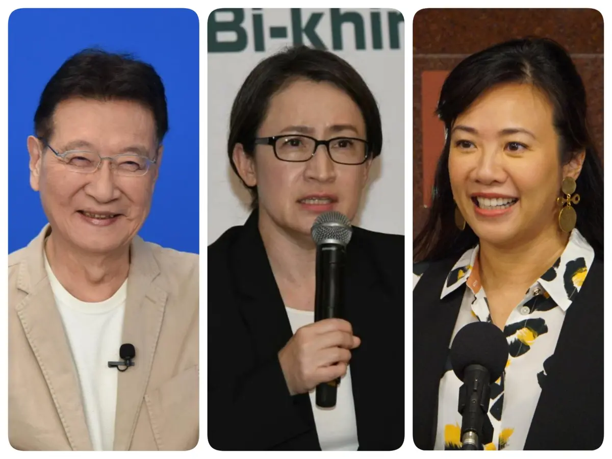 ▲ 蕭美琴、趙少康與吳欣盈今晚首度同台，暢談政見與未來願景。（合成照片）