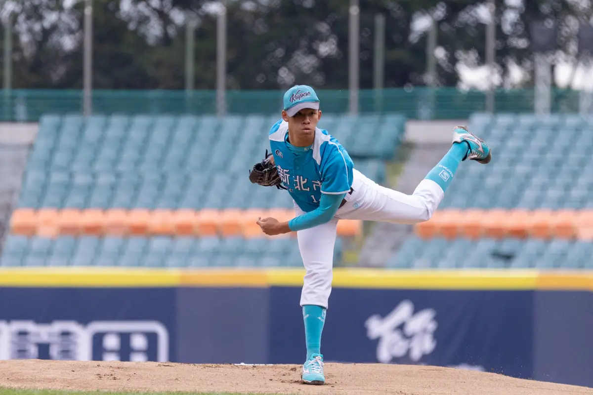 ▲新北藍投手陳霆豪6局無安打，將投入中職選秀。（圖／甘霖廣告提供）
