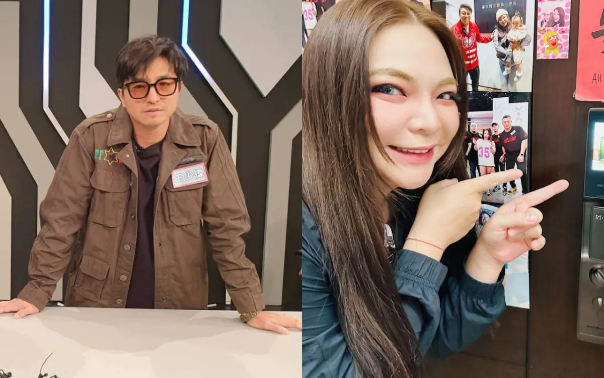 ▲王少偉（左）今天被問關於好友小甜甜擁新歡的事，不希望她再婚，也不插手她和謝忻鬧翻的事。（圖／年代提供、小甜甜臉書）