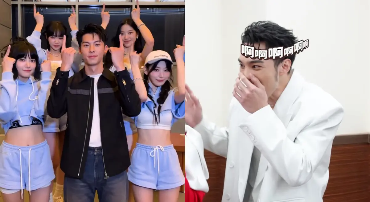 ▲LE SSERAFIM明年會來台擔任台視除夕節目《超級巨星紅白藝能大賞》嘉賓，黃偉晉（右）再也不用羨慕許光漢。（圖／LE SSERAFIM IG、超級巨星紅白藝能大賞FB）