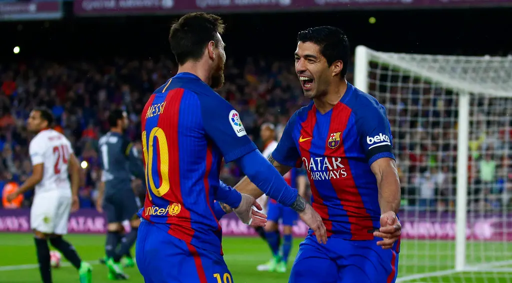 ▲蘇亞雷斯（Luis Suarez）即將加盟邁阿密國際，他將和好友梅西（Lionel Meesi）再次於同隊效力。（圖／美聯社／達志影像）